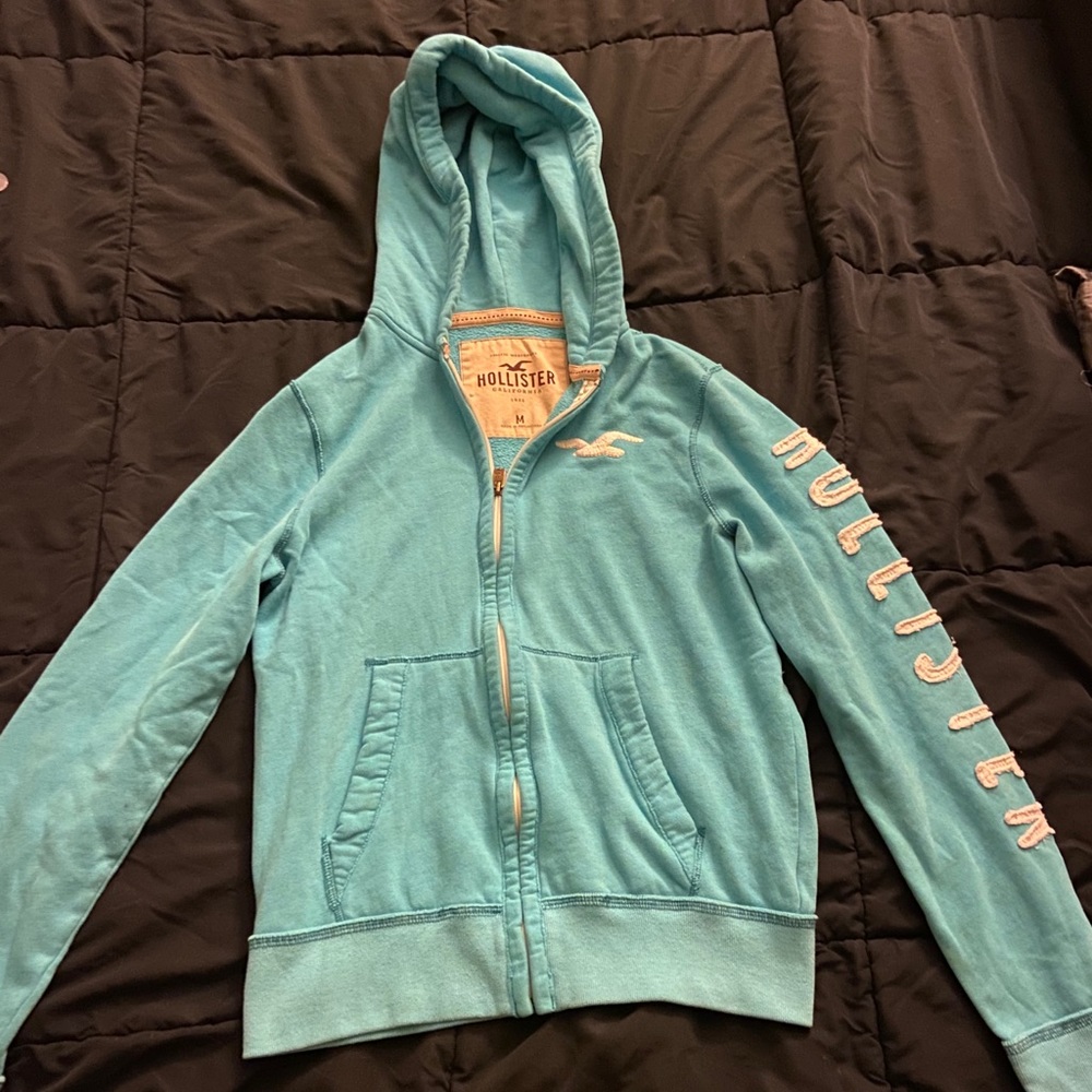Blue Hollister Co. Zip-Up Hoodie Size M